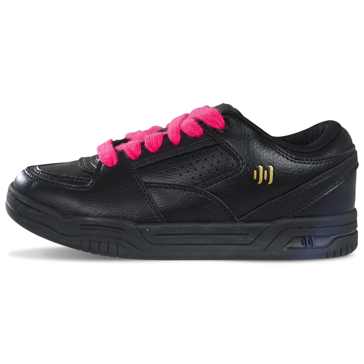 

Износостойкие и легкие низкие кроссовки для скейтборда Unisex черный золотой Ollieskate, черный золотой (розово-красный Shoelace)