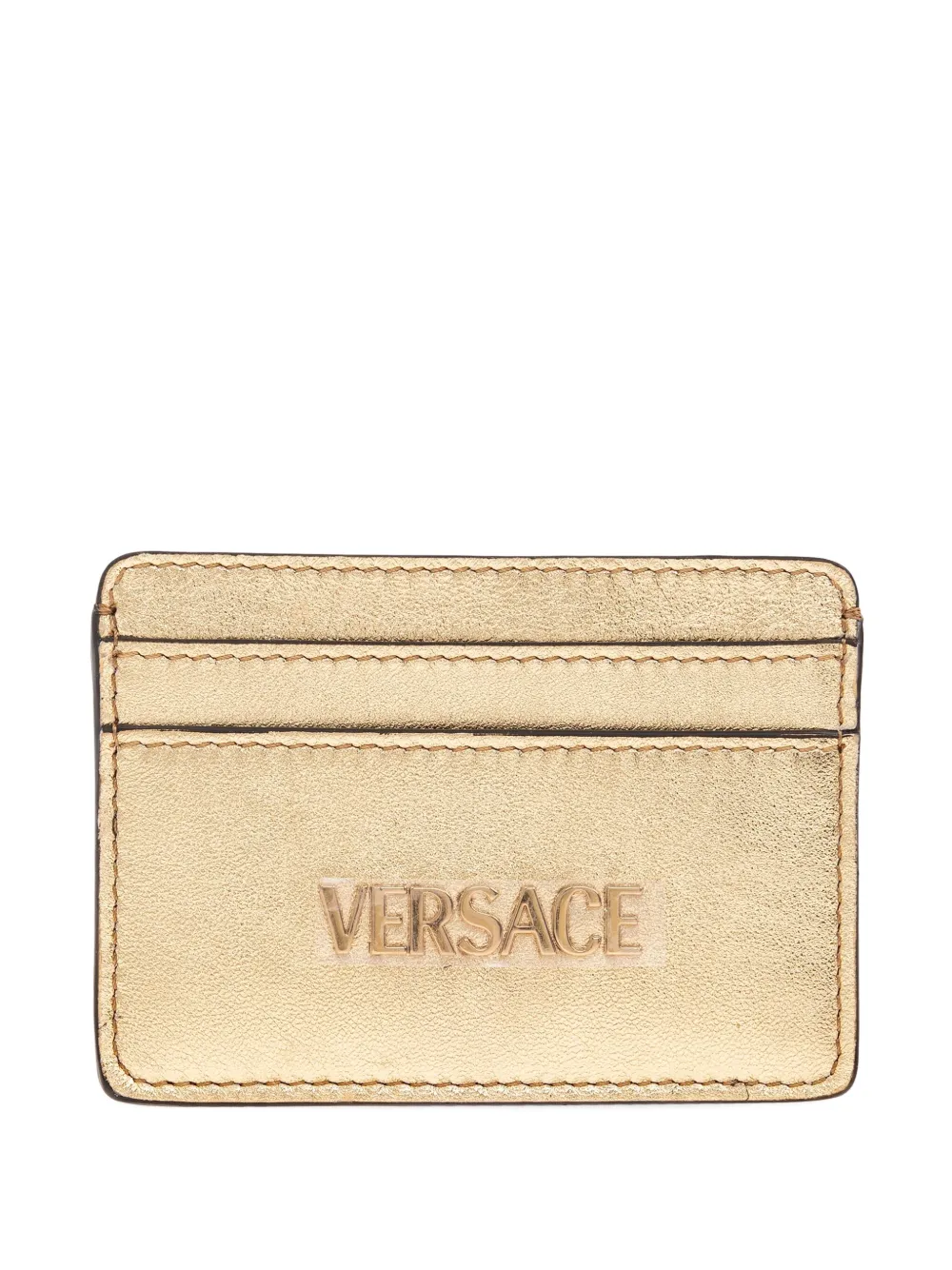 

Металлический кардхолдер с тисненым логотипом VERSACE, золотой