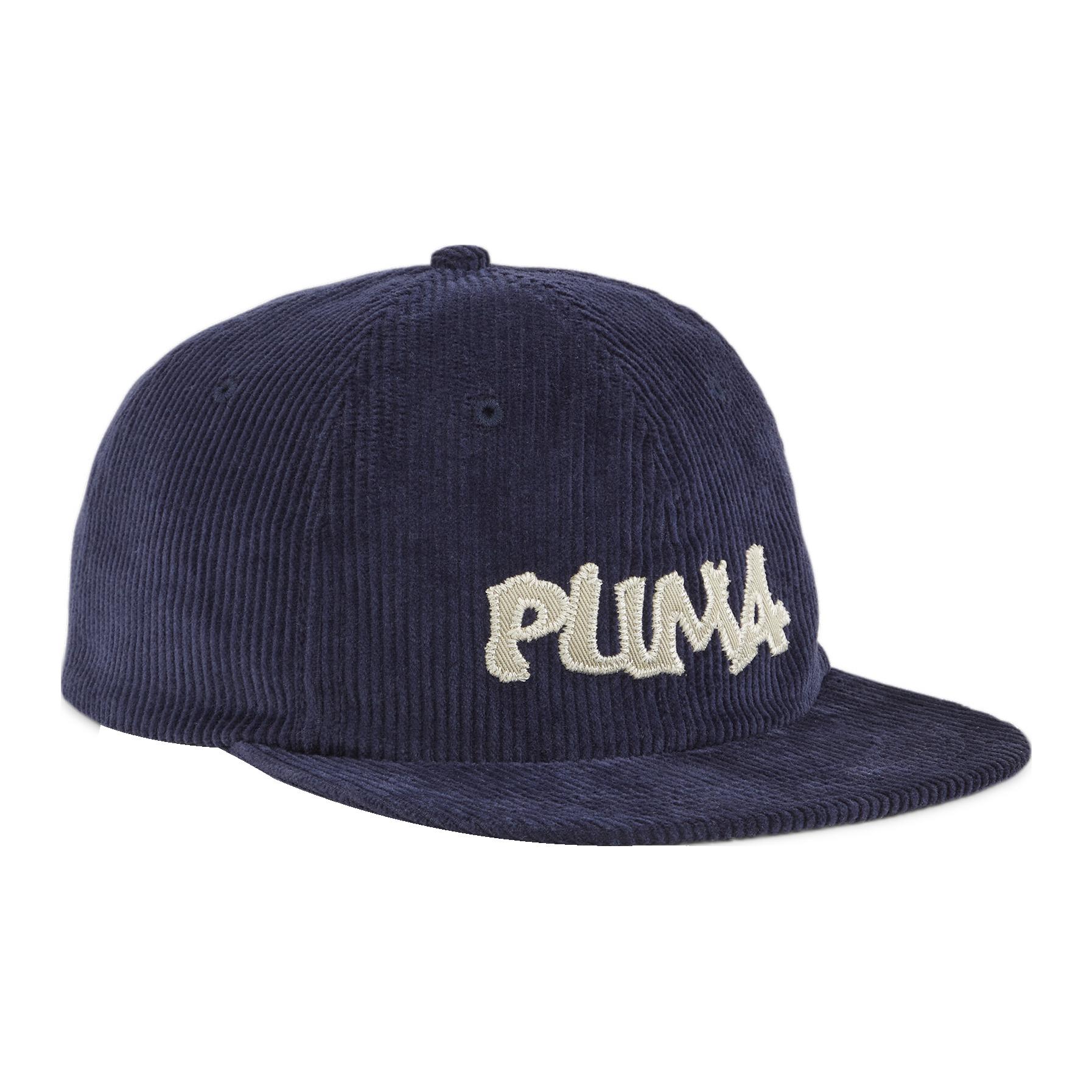 

PUMA Кепка бейсболка из вельвета и хлопка унисекс темно-синяя