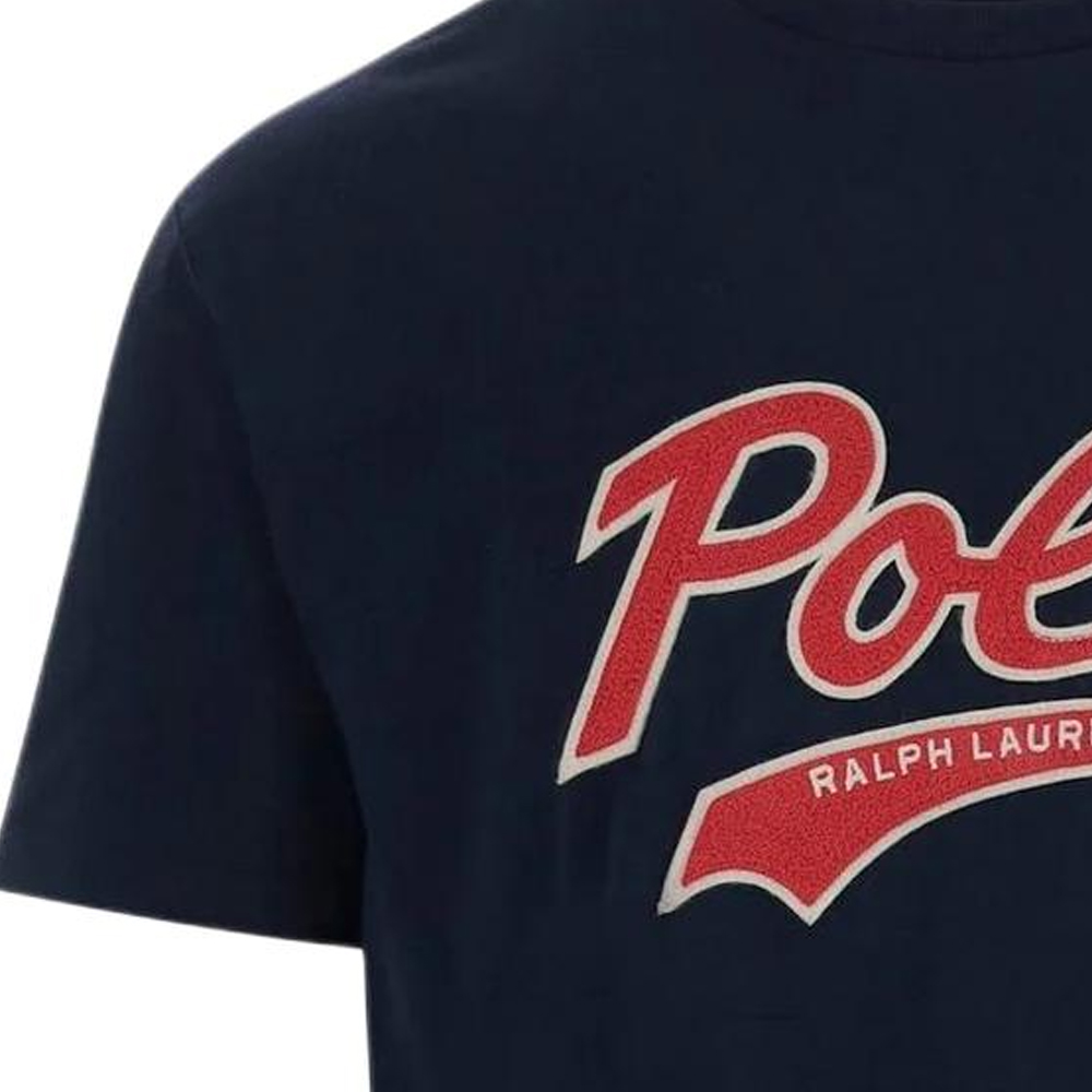 Футболка с логотипом на заплатке Polo Ralph Lauren, синий — фото 4