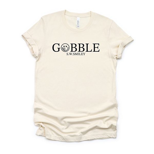 

Футболка SWSmiley gobble typewriter с коротким рукавом Simply Sage Market, Cream