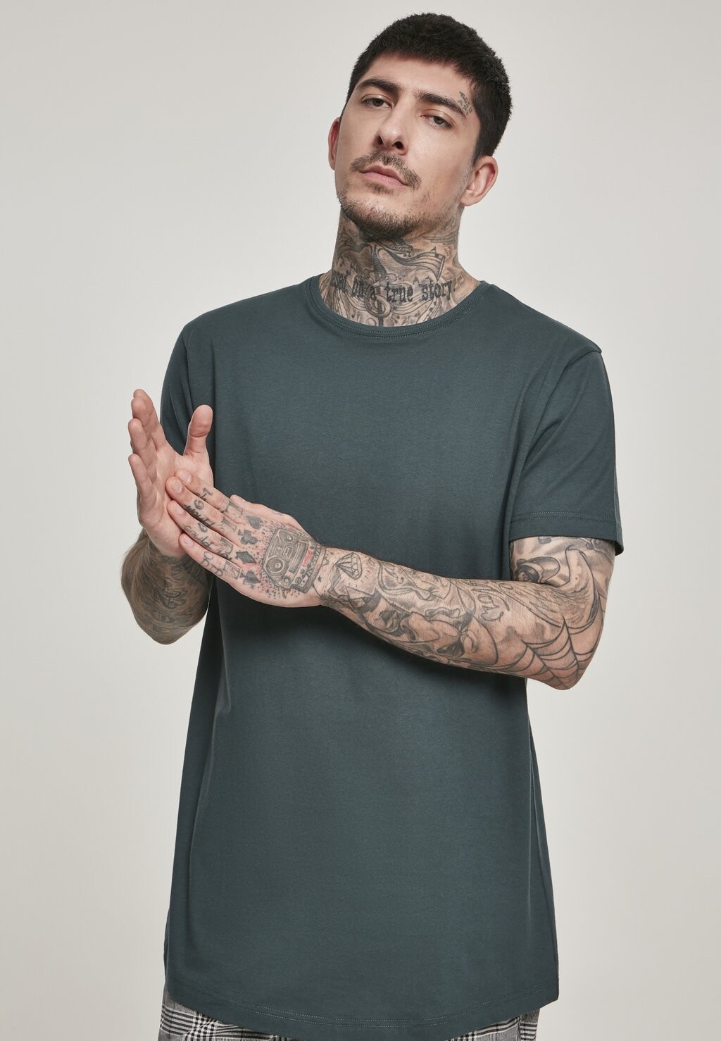 

Базовая футболка SHAPED LONG DO NOT USE Urban Classics, бутылочно-зеленого цвета, Зеленый, Базовая футболка SHAPED LONG DO NOT USE Urban Classics, бутылочно-зеленого цвета