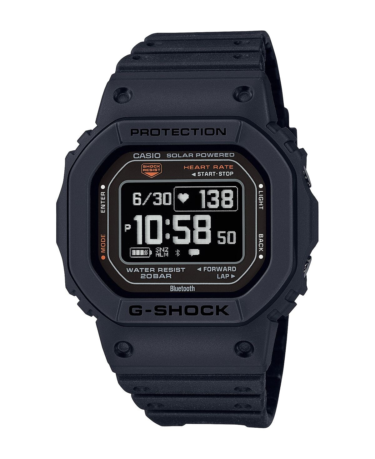 

Мужские цифровые часы из черного пластика 44,5 мм, DWH5600-1 G-Shock