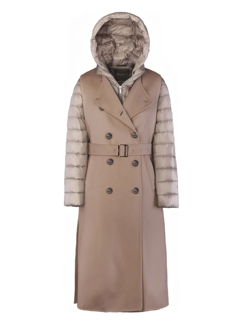 

Двубортное пальто с поясом Moorer, коричневый