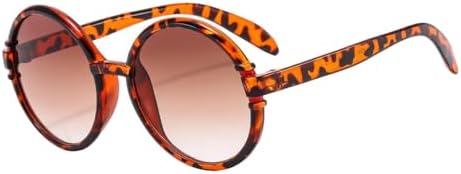 

Ретро круглые солнцезащитные очки для мужчин и женщин, пластиковая оправа, большие солнцезащитные очки, модные очки с градиентом белого и коричневого цвета MTZJH, C4 Leopard Tea