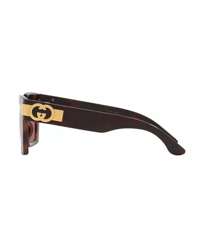 Женские солнцезащитные очки большого размера, GG1689S GC002292 Gucci, коричневый — фото 3