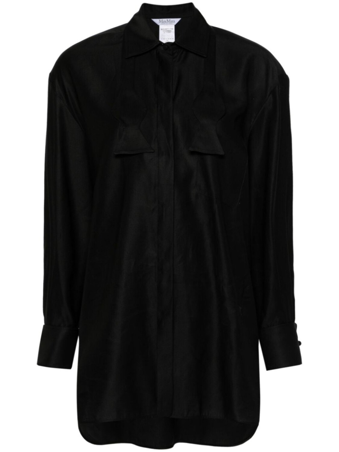 

Рубашка с бантом Max Mara, черный