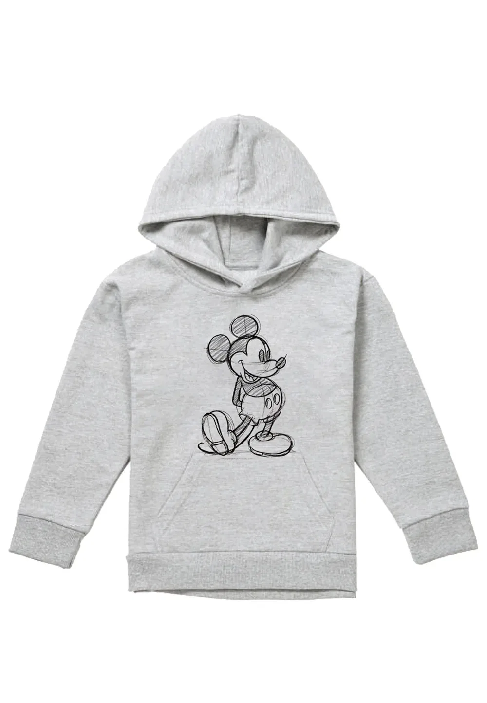 Худи для детей Disney Mickey Sketch, Athletic Heather, серый