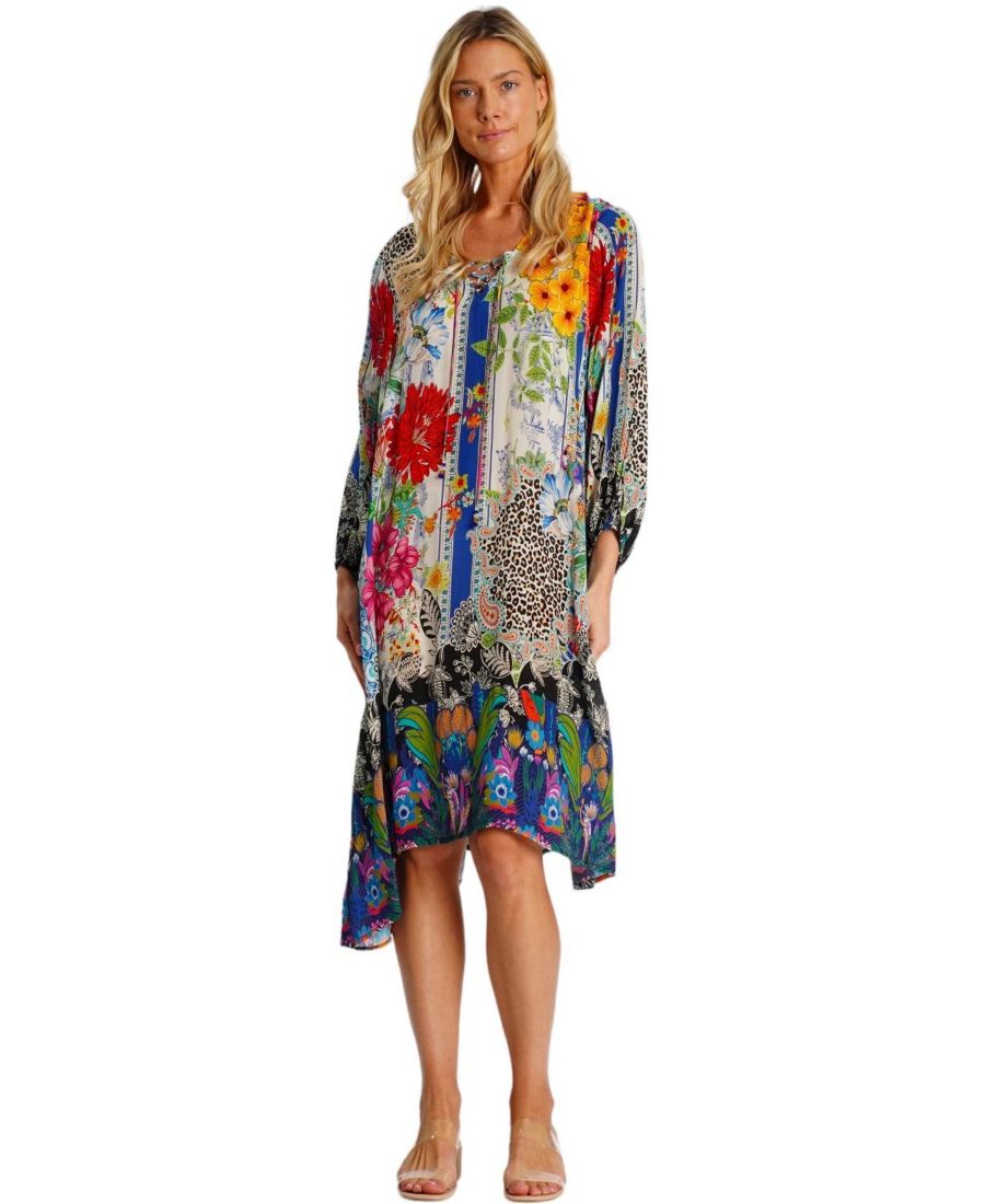 

Летнее платье миди для женщин с воротником, короткими рукавами и боковыми разрезами La Moda Clothing, No Color