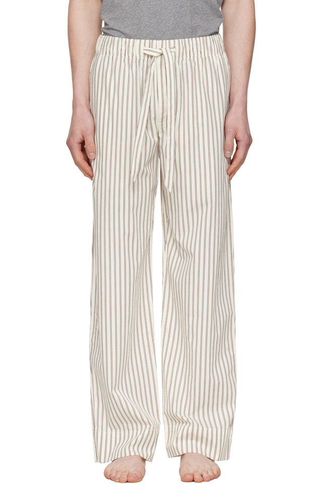 

Пижамные брюки из поплина Tekla, цвет hopper stripes