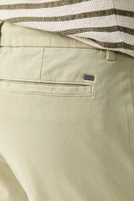 Чинос мужские slim fit H-Kaiton1 BOSS, зеленый — фото 4