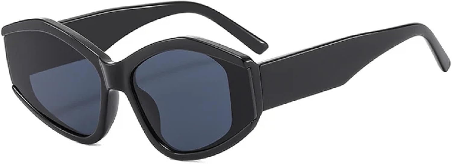 

Солнцезащитные очки с защитой от УФ-излучения UV400 | Толстая оправа в стиле панк | Для женщин и мужчин | Для занятий спортом на открытом воздухе и вождения DSVIGF, Black-black