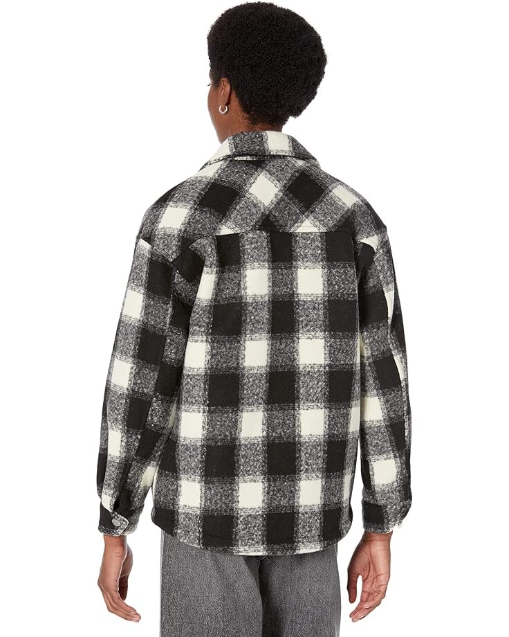 

Куртка Levi's Oversized Wool Blend Jacket, цвет Black/Cream Buff Check