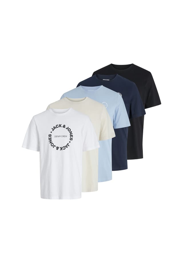 

Футболка Simon с короткими рукавами упаковка 5 шт. Jack & Jones, синий