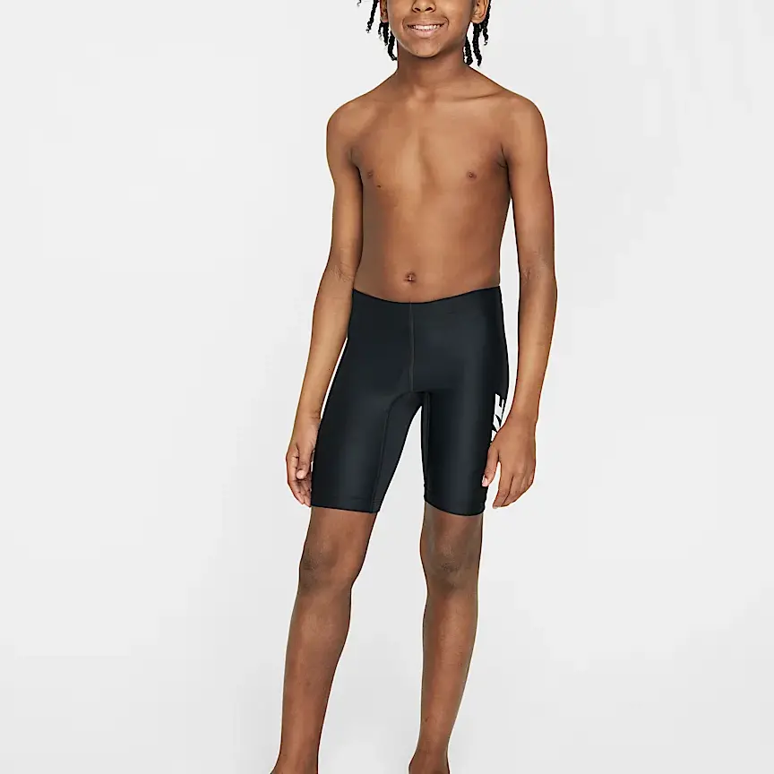 Nike Детский купальник swim black/dark gray/white для подростков — фото 4