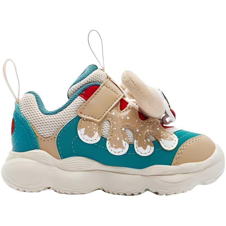 FILA KIDS Pea Shoes Low top детские баскетбольные кроссовки Birch Brown/Blue Green для малышей — фото 2