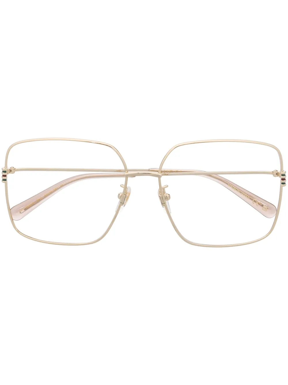 

Очки в массивной оправе Gucci Eyewear, золотой