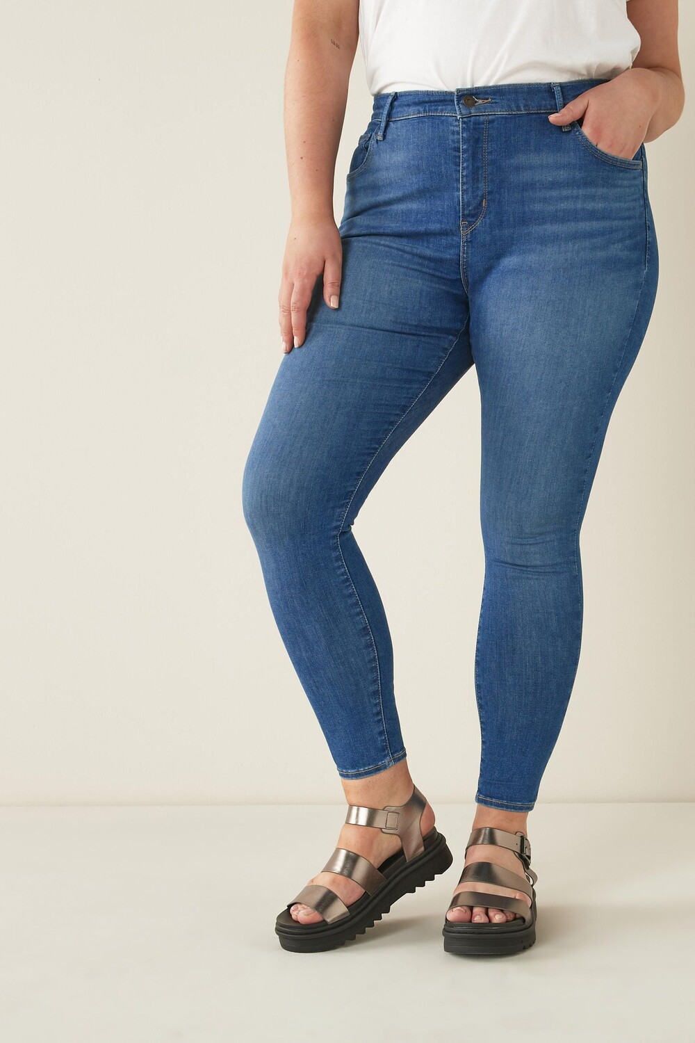

Супертонкие джинсы с завышенной талией Curve 720 Levi's, синий, Белый, Супертонкие джинсы с завышенной талией Curve 720 Levi's, синий
