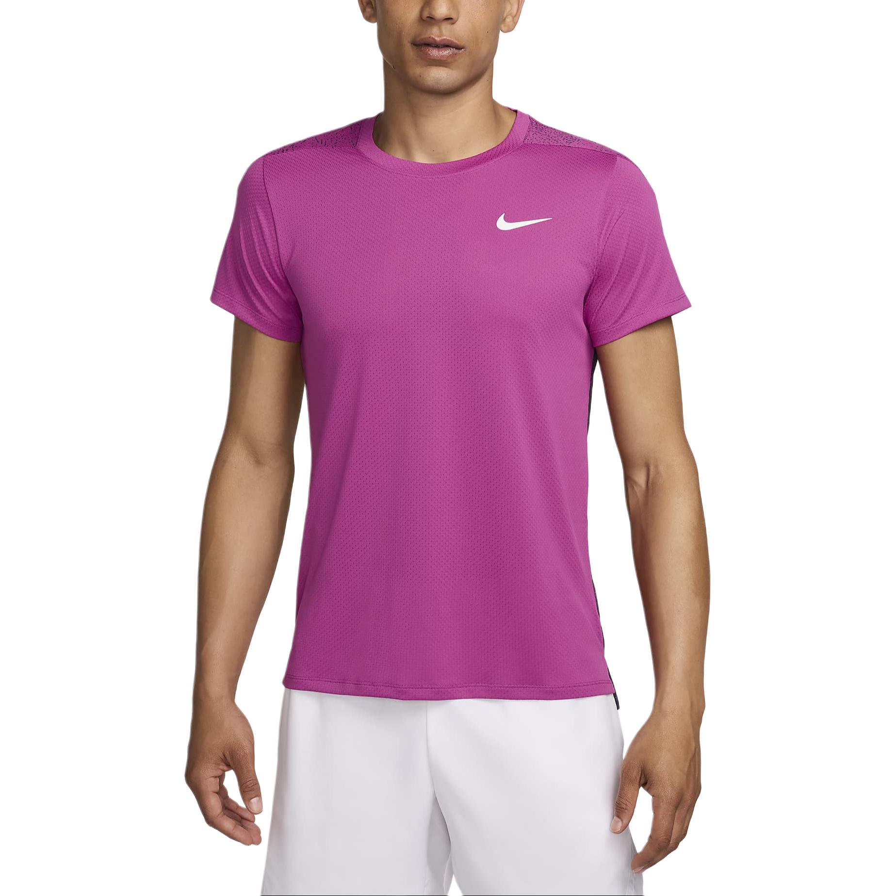 Футболка Court Slam мужская Dri-FIT для тенниса Nike, фуксия/белый — фото 3