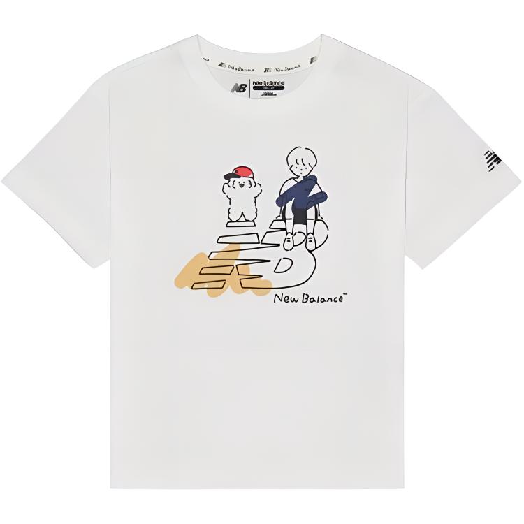 Футболка экрю для детей 3-7 лет New Balance — фото 2