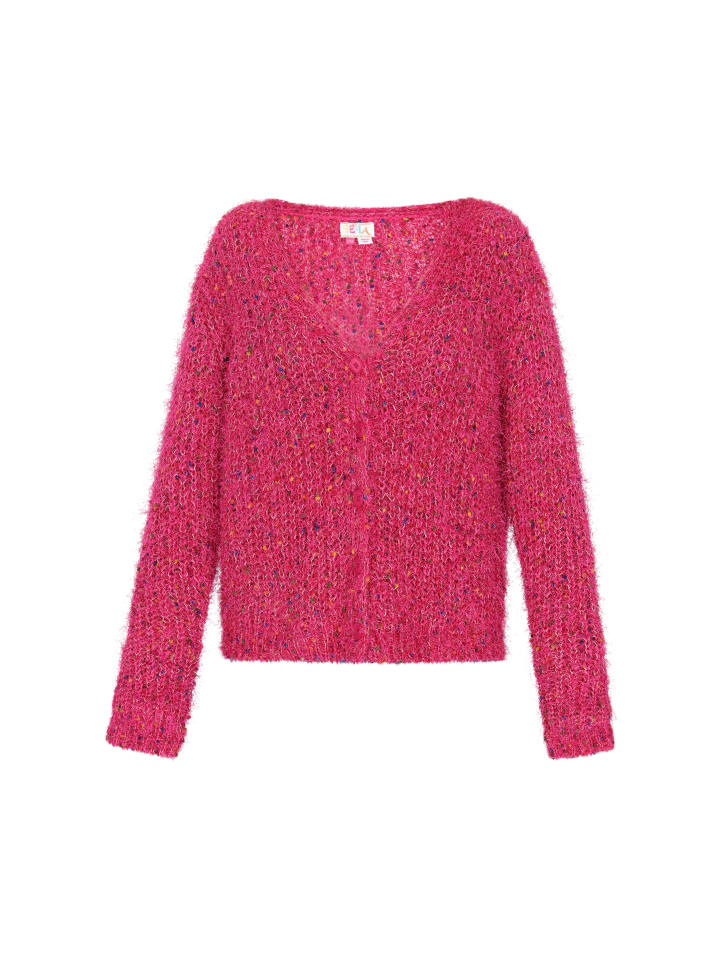 

Женский кардиган цвета фуксии многоцветный IZIA