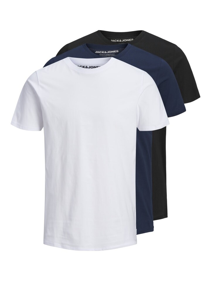 

Футболка Jack & Jones Kurzarmshirts 3er Pack, цвет multi-black-navy-white