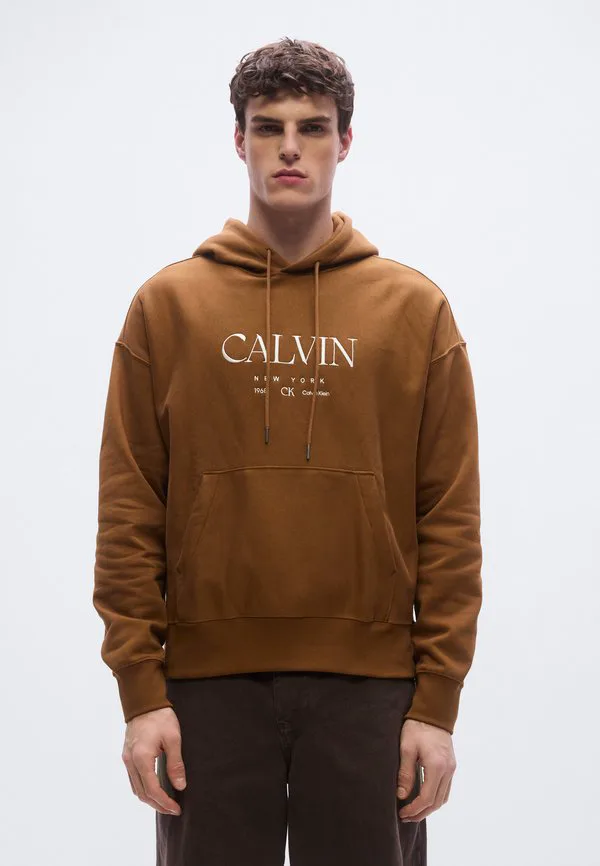 Худи премиум-класса с графическим принтом Calvin Klein, Bronze-Coloured/Gold-Coloured — фото 3