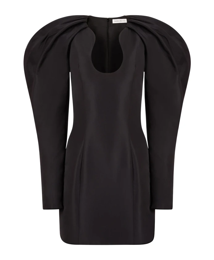 

Мини Платье с длинными рукавами коконами Nina Ricci, черный
