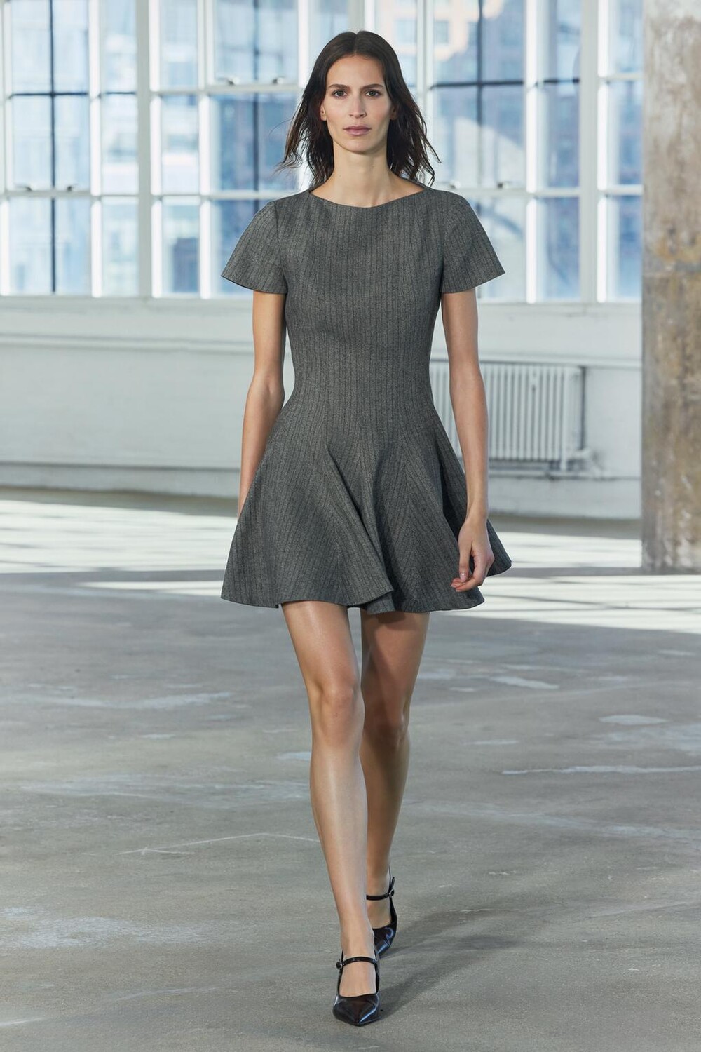 

Платье годе ZARA, бордово-серый