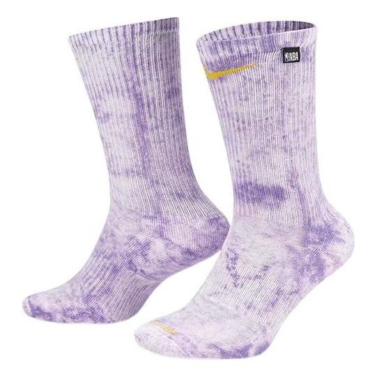 

Носки Nike Everyday Plus Cushioned NBA Crew Socks 'White Purple', фиолетовый