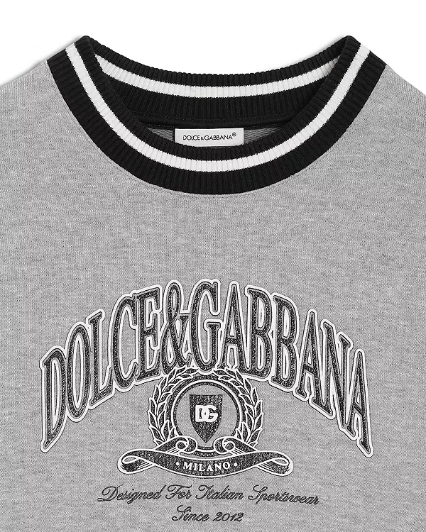 Детский свитшот для мальчиков с принтом Dolce & Gabbana, мультиколор — фото 3