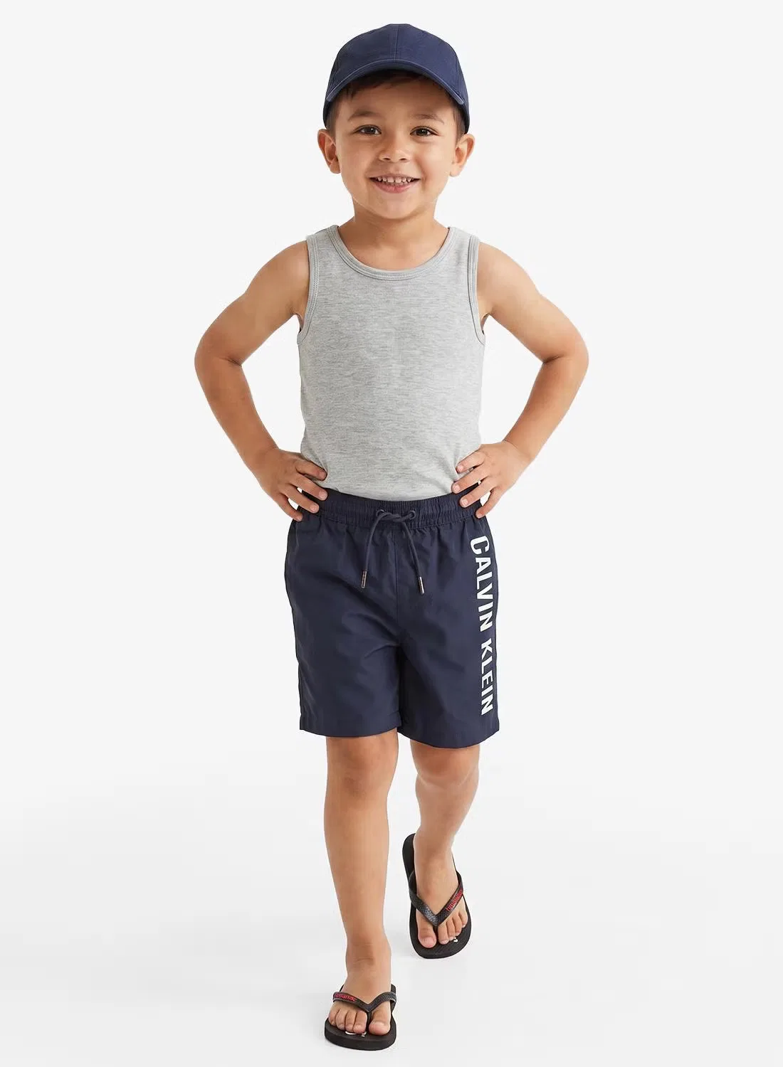 Calvin Klein Jeans Шорты для плавания с логотипом, синий