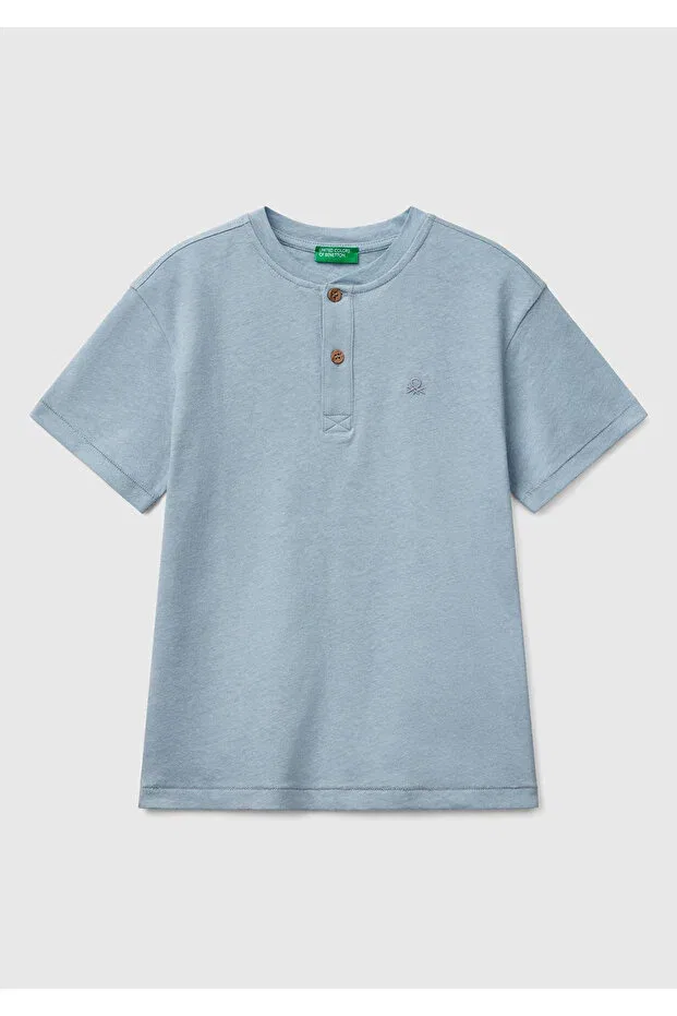 Детское хлопковое платье-футболка для мальчиков United Colors Of Benetton, Blue