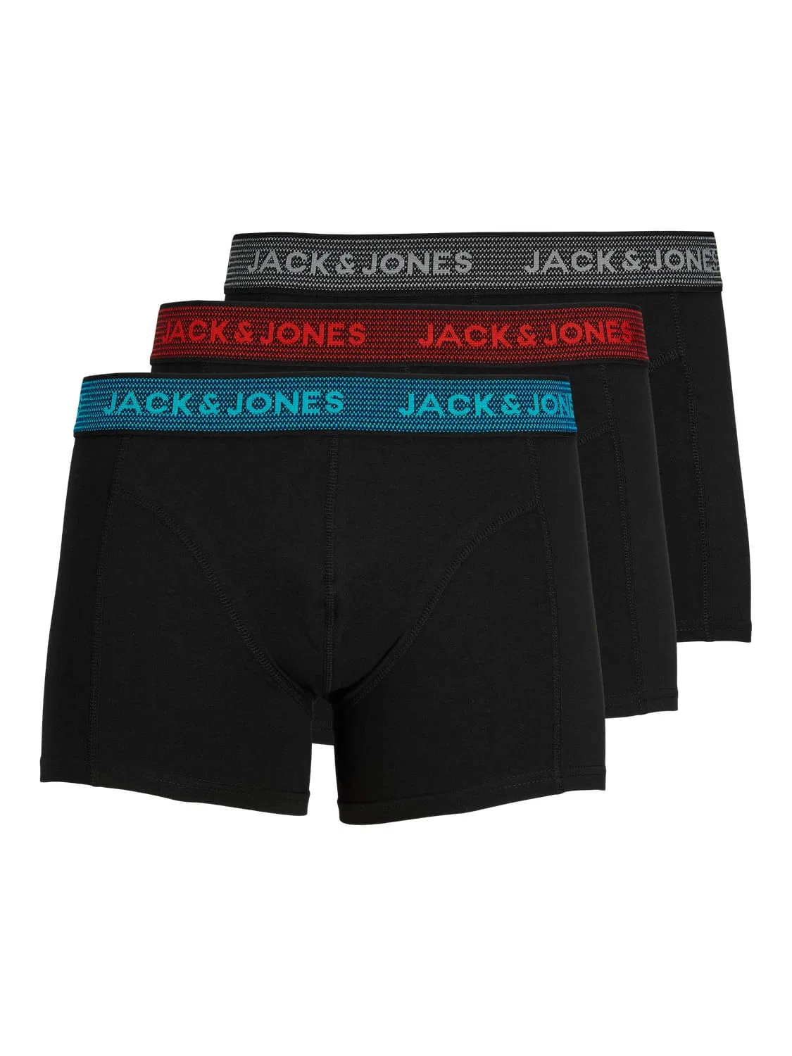 Трусы-боксеры 3 шт. в комплекте с эластичным поясом Jacwaistband Jack & Jones Junior, серый