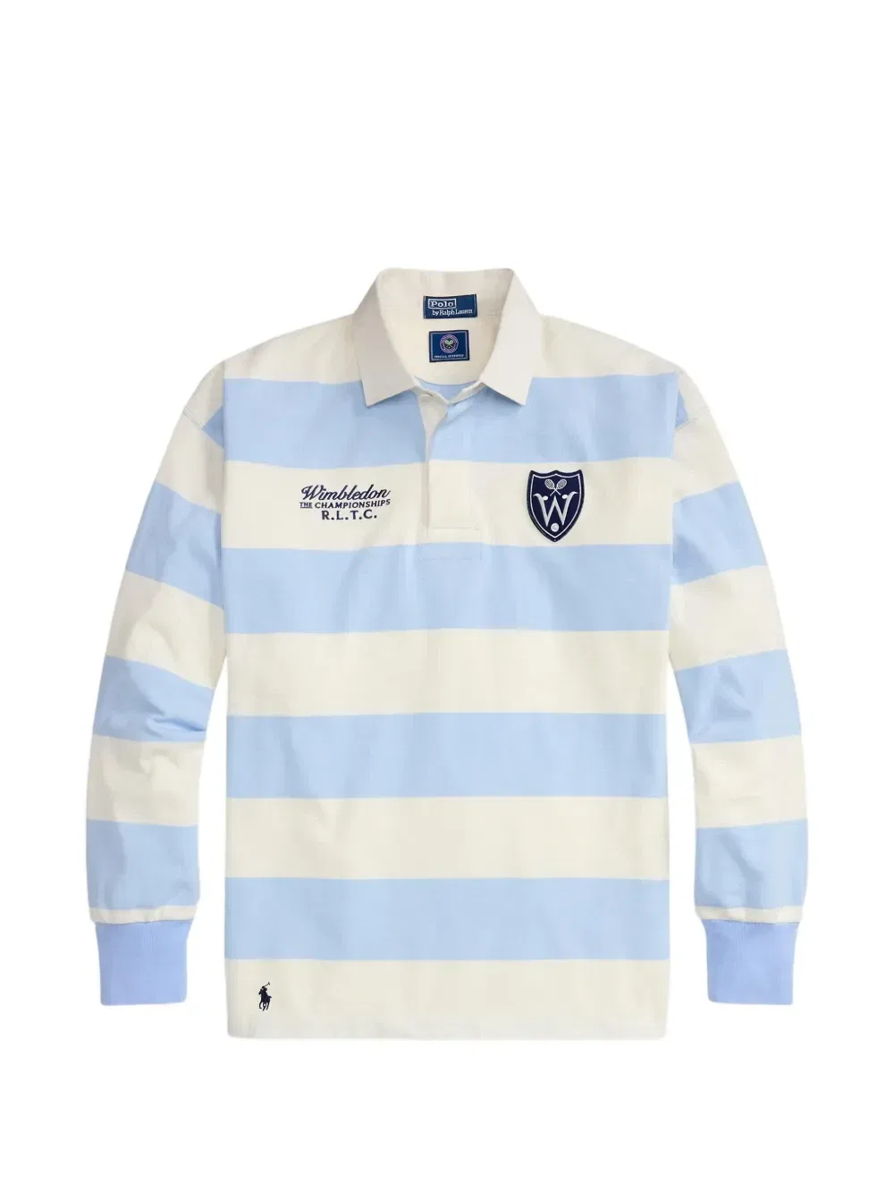 Полосатая рубашка поло из коллаборации с Wimbledon 2026 Polo Ralph Lauren, белый