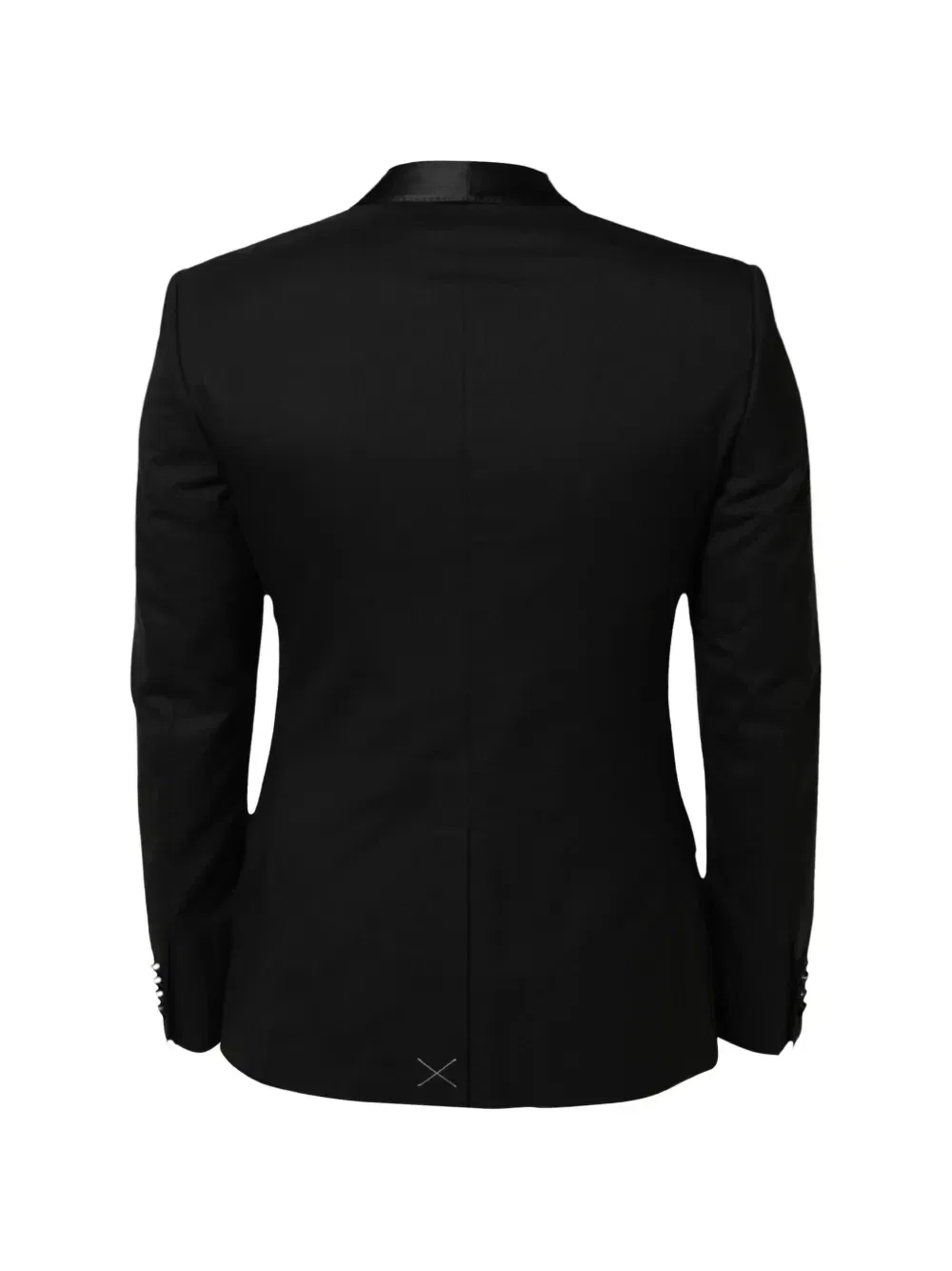 Однобортный пиджак с лацканами-шалькой DOLCE & GABBANA, черный — фото 2