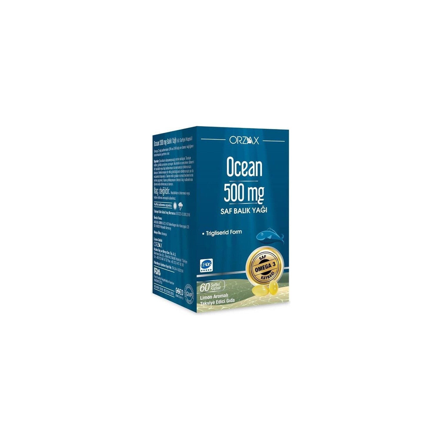 

Омега-3 Orzax Ocean 500 мг, 60 капсул