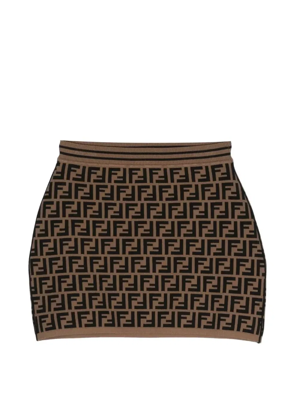 Трикотажная юбка Zucca Fendi Kids, коричневый