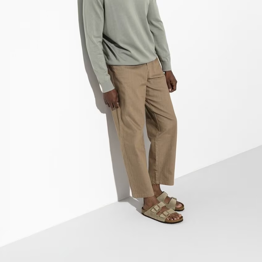 Сандалии Birkenstock Soft Footbed Suede Leather, серо-коричневый (размер RU 41) — фото 3