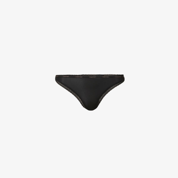 

Трусики из эластичного джерси Bottoms Up со средней посадкой Calvin Klein, черный