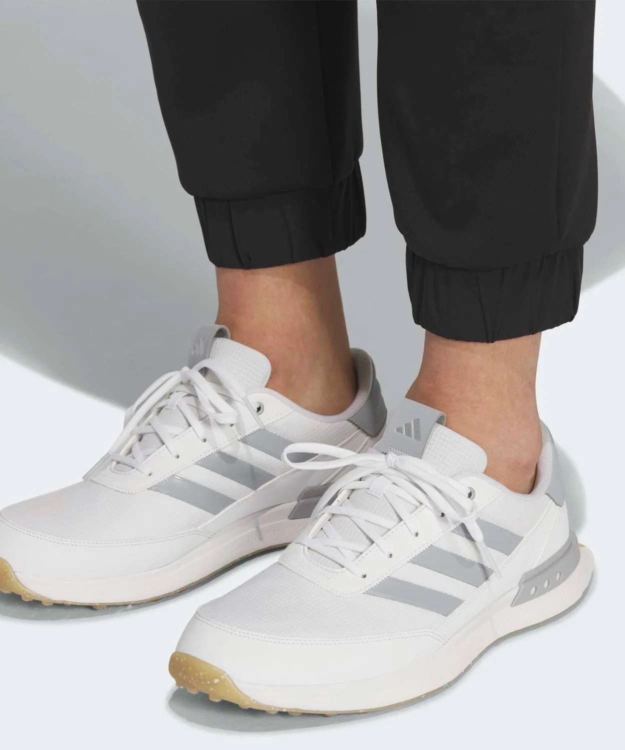 Мужские спортивные брюки с утягивающим поясом, модель JVU93, Adidas, Black — фото 4