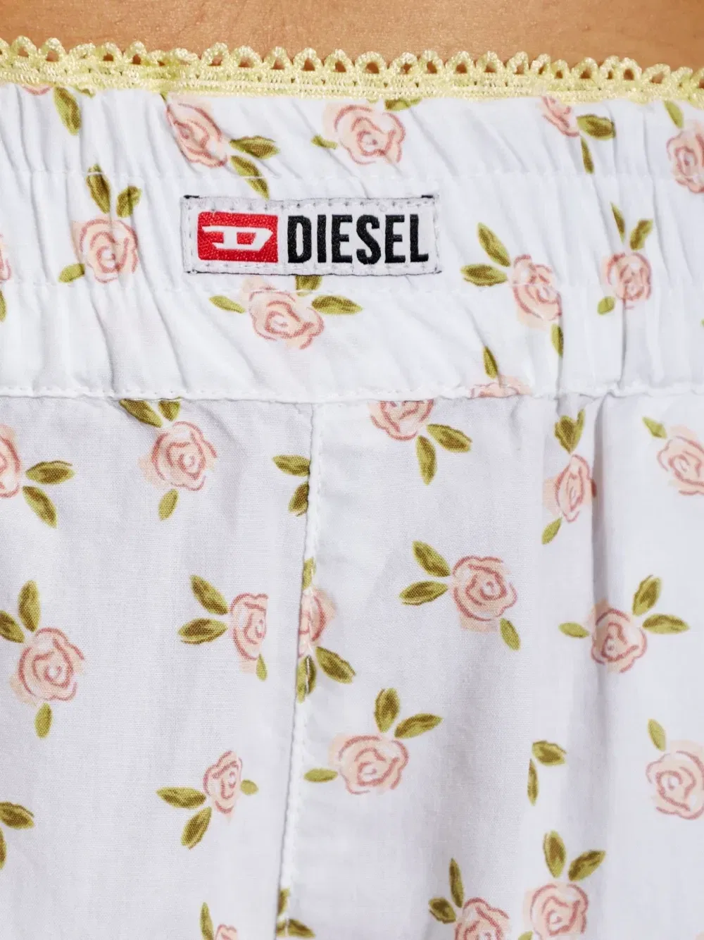 Пижамные шорты Pansy-D-Core с цветочным принтом Diesel, белый — фото 4