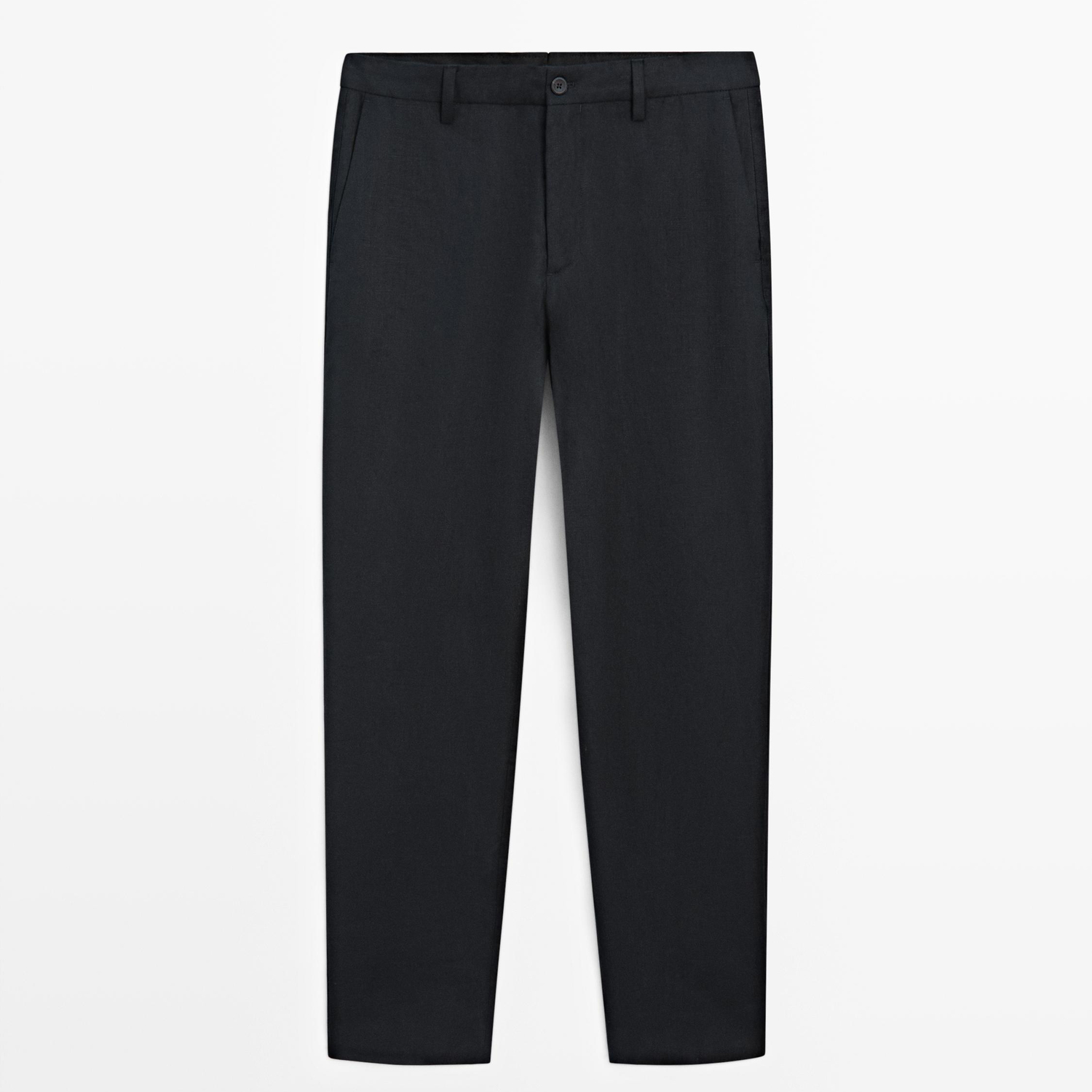Брюки Massimo Dutti Linen, темно-синий