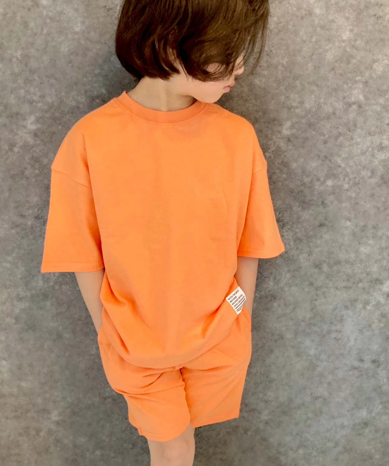 Детский комплект из футболки и шорт с принтом Orange SHISKY, Orange