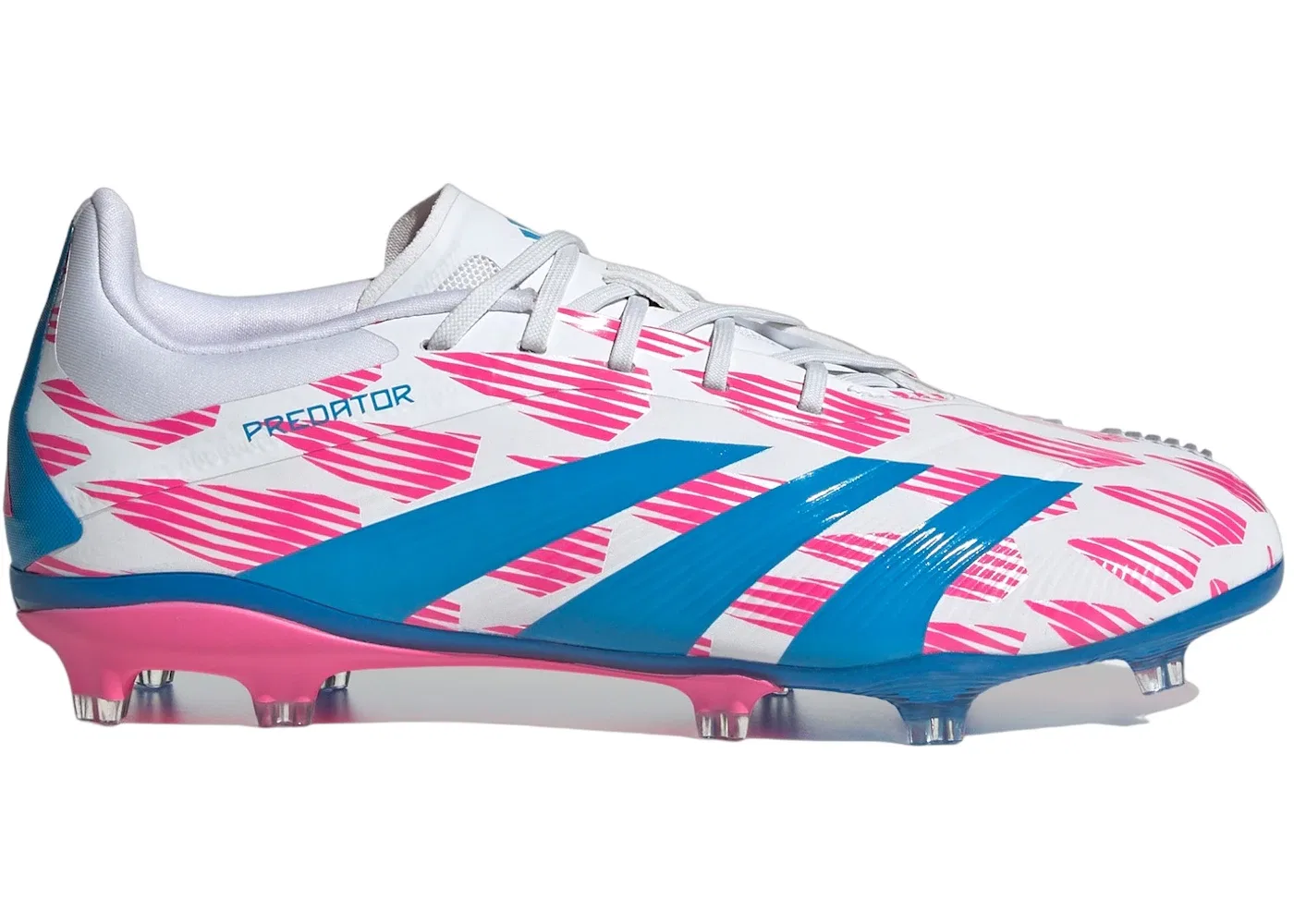 Детские бутсы Predator Elite FG Adidas, Cloud White/Solar Blue/Solar Pink