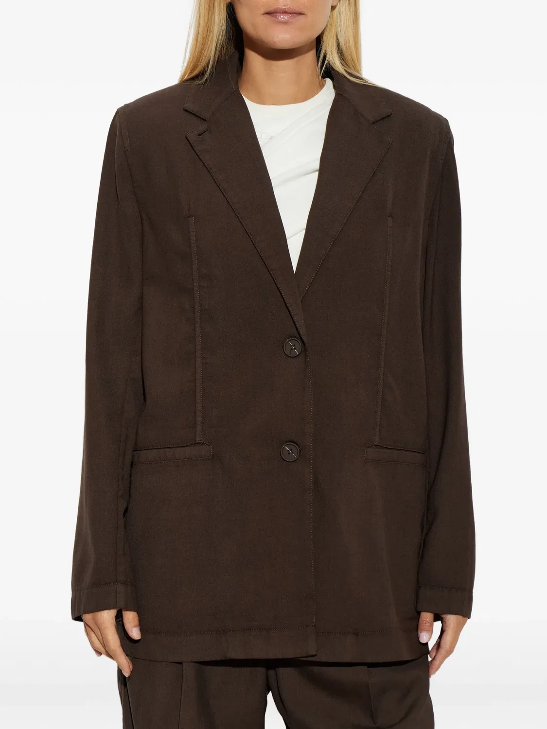 Diesel Блейзер коричневый из шерсти — фото 4