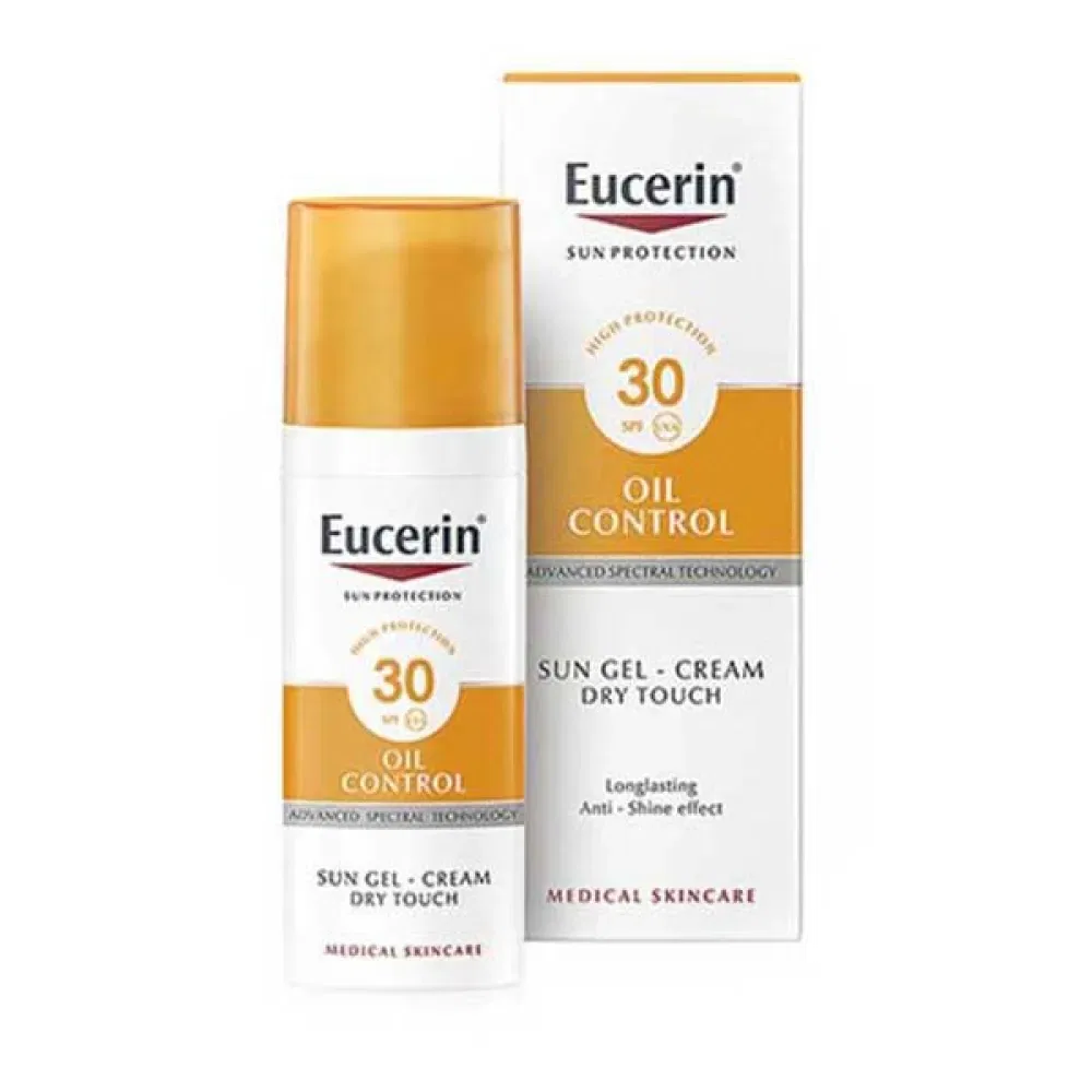 Солнцезащитный крем Oil Control Dry Touch SPF30+ 50 мл Eucerin, белый