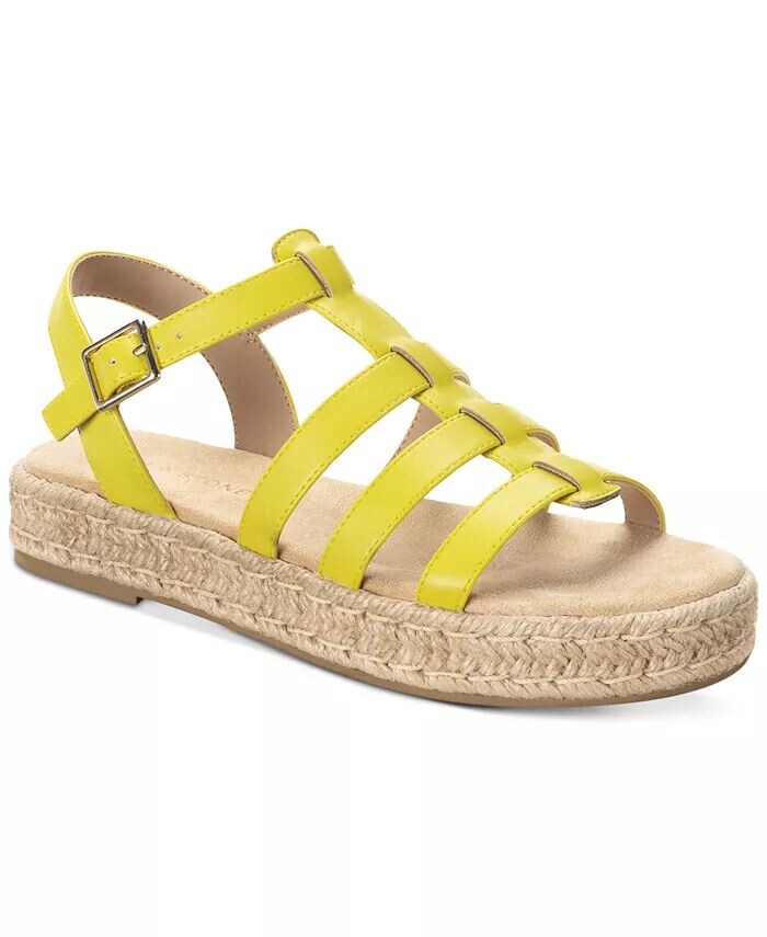 

Женские сандалии Rykerr Fisherman Espadrille на плоской платформе Sun + Stone, желтый