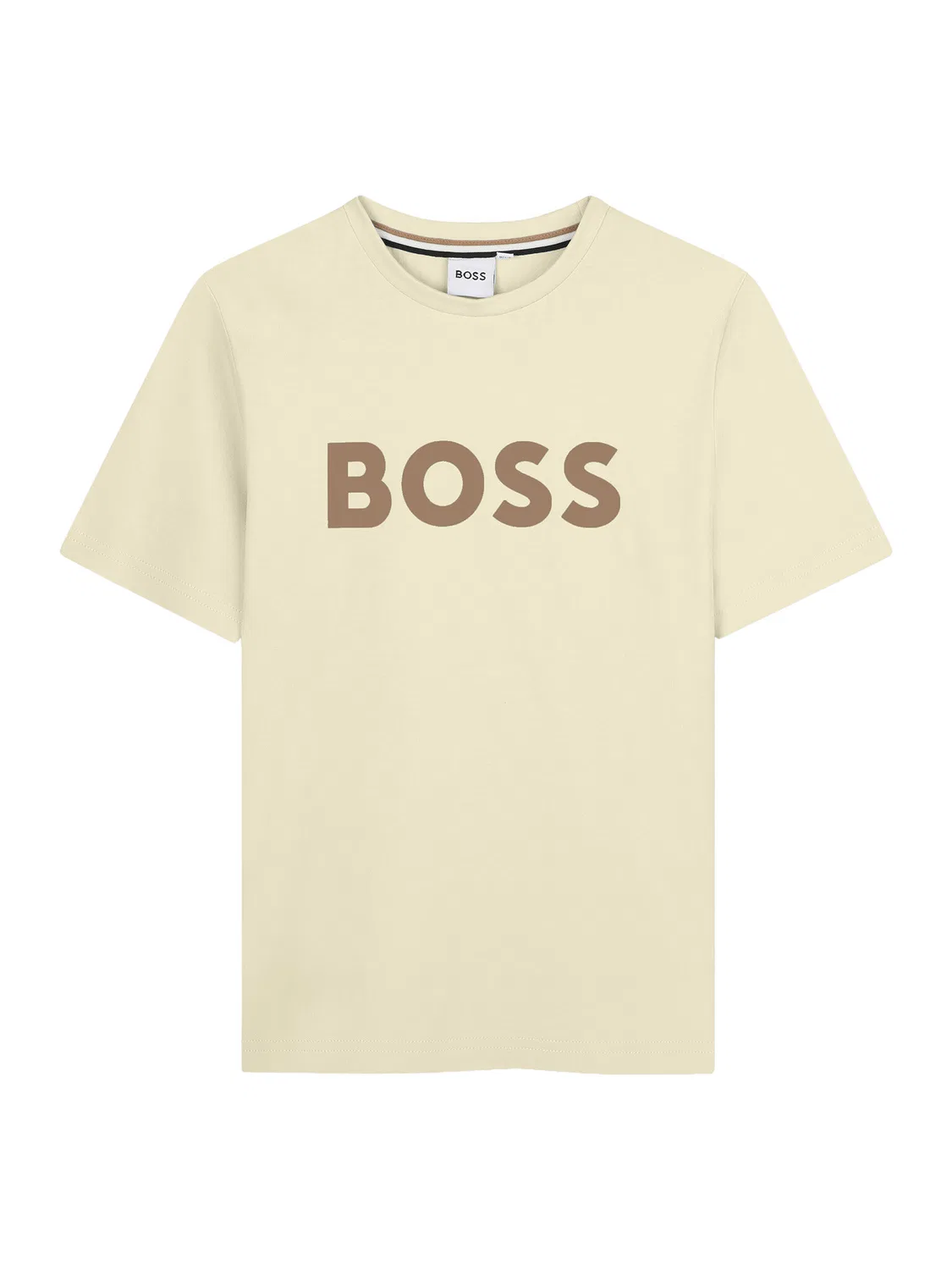 Футболка стандартного кроя для мальчика Boss, бежевый
