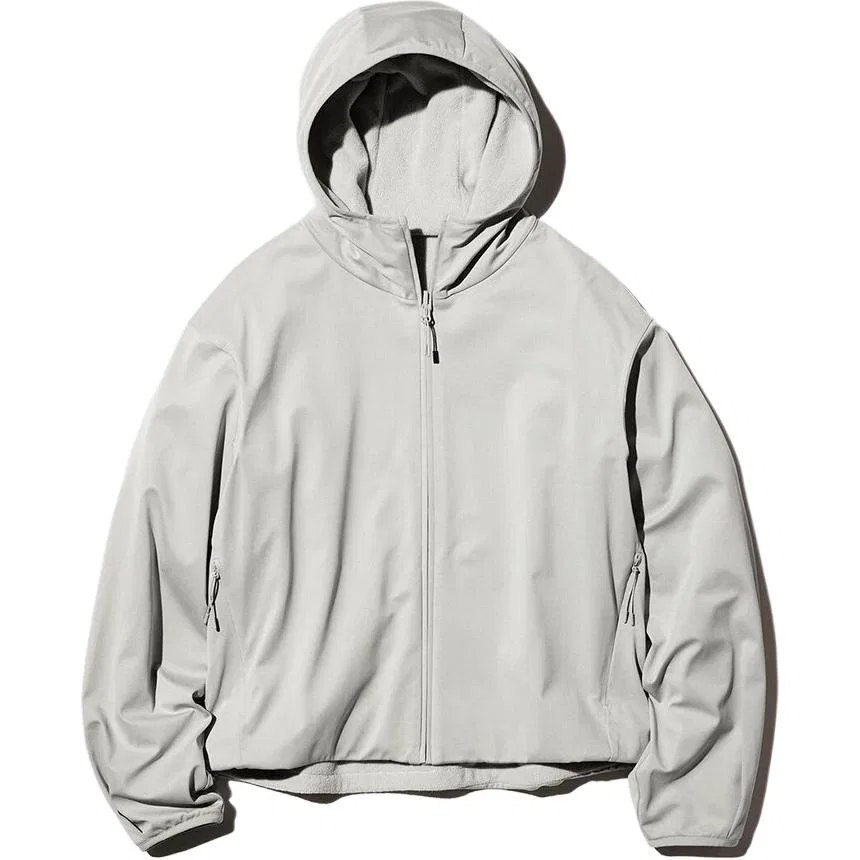 Женская куртка с капюшоном Light Gray UNIQLO